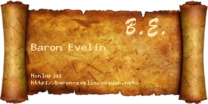 Baron Evelin névjegykártya